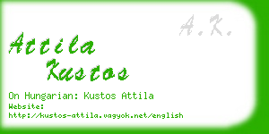 attila kustos business card